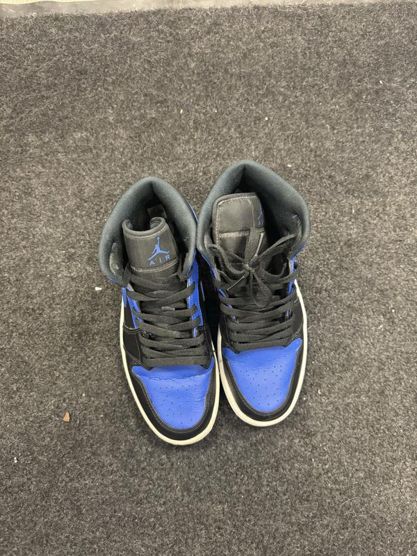 Jordan 1 Mid Hyper Royal Tumbled Leather