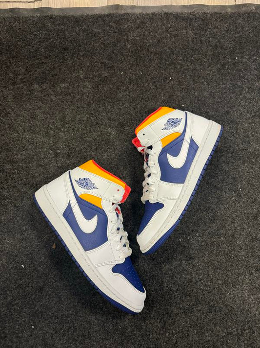 Jordan 1 Mid Royal Blue Laser Orange