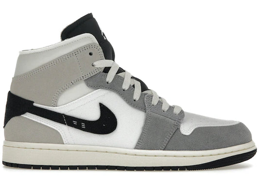 Jordan 1 Mid SE Craft White Cement Grey Black