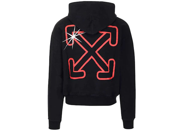 OFF-WHITE Starred Arrow Over Hoodie Black Red